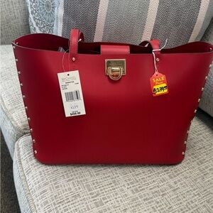 Michael Kors Cherry Red Tote Bag